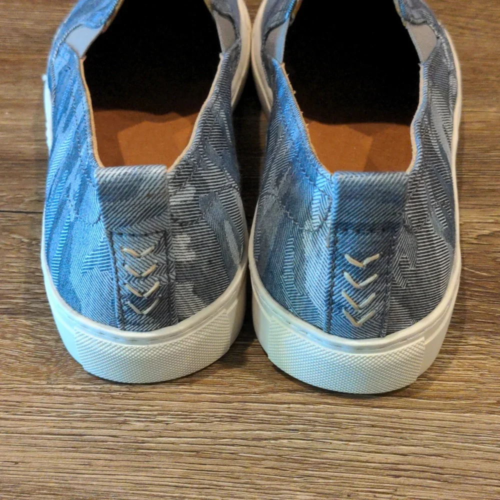 Soludos Blue Camouflage Slip-On Loafers